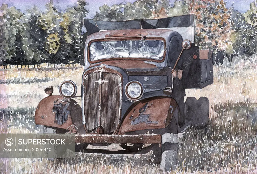 Old Truck, Pennsylvania, 1997, Anthony Butera, (b.20th C.), Watercolor