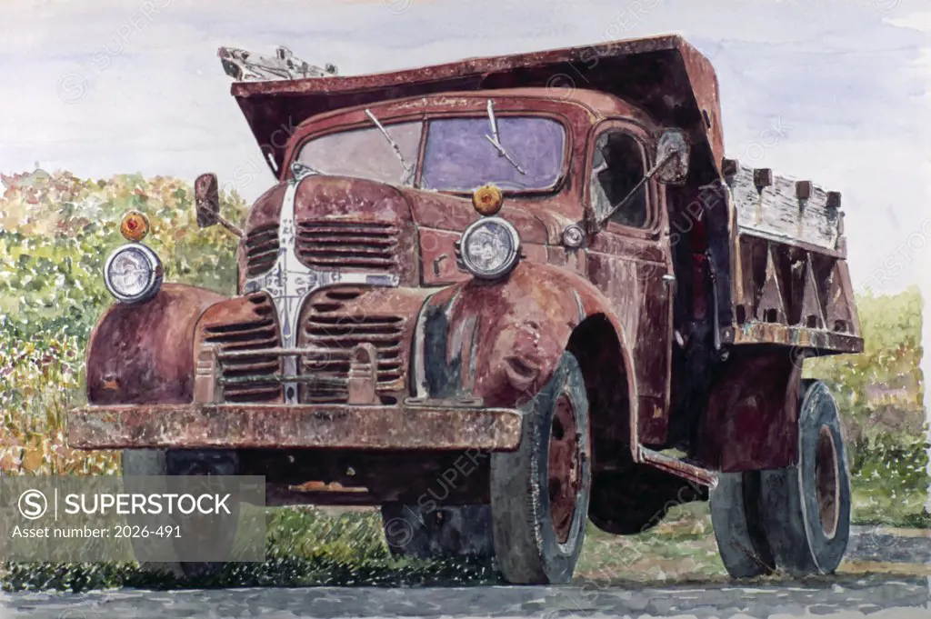 Old Truck, New Jersey, Anthony Butera, (b.20th C.), Watercolor