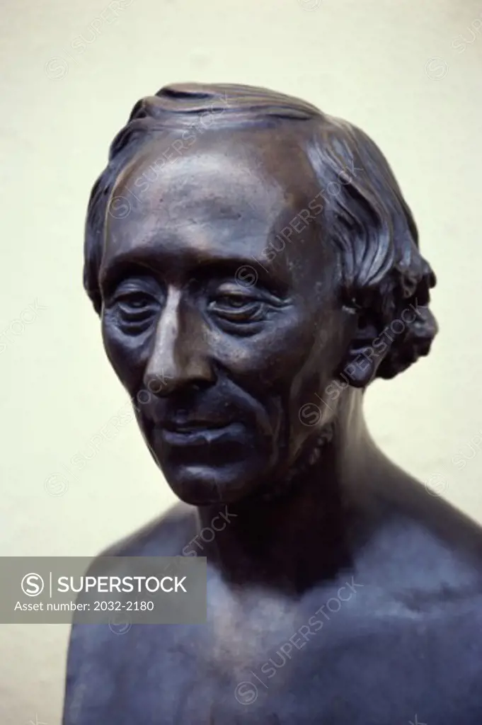Bust of Hans Christian Andersen Copenhagen Denmark