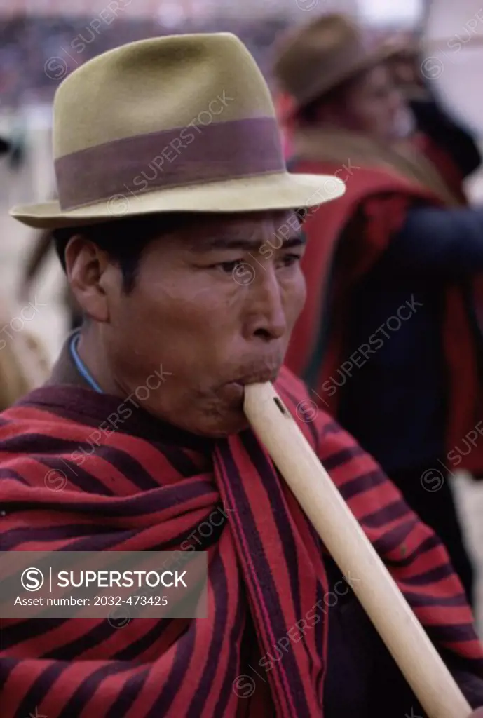 Flute Player La Paz Bolivia