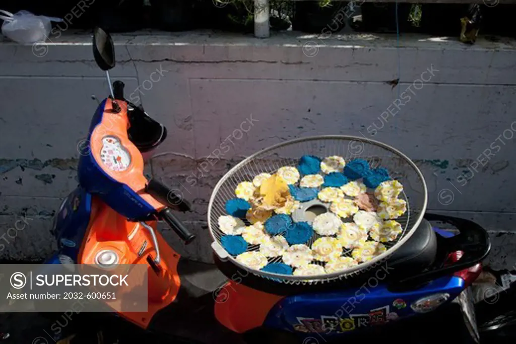 Thailand, Pattaya, Beer coasters drying in sun