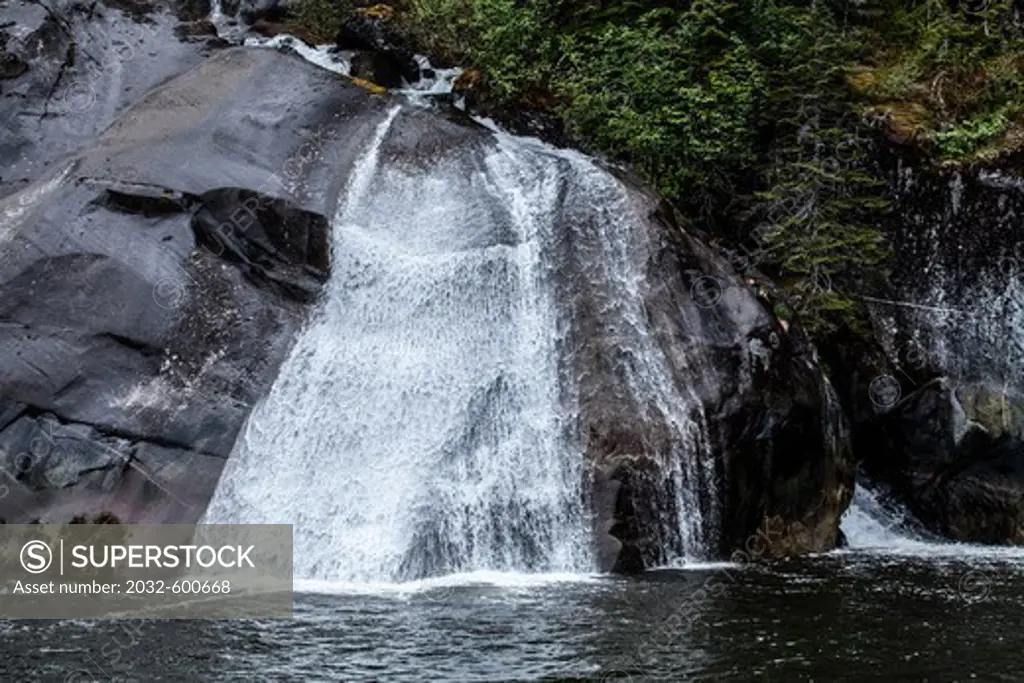 USA, Alaska, Waterfalls in Tracy Arm Fjord