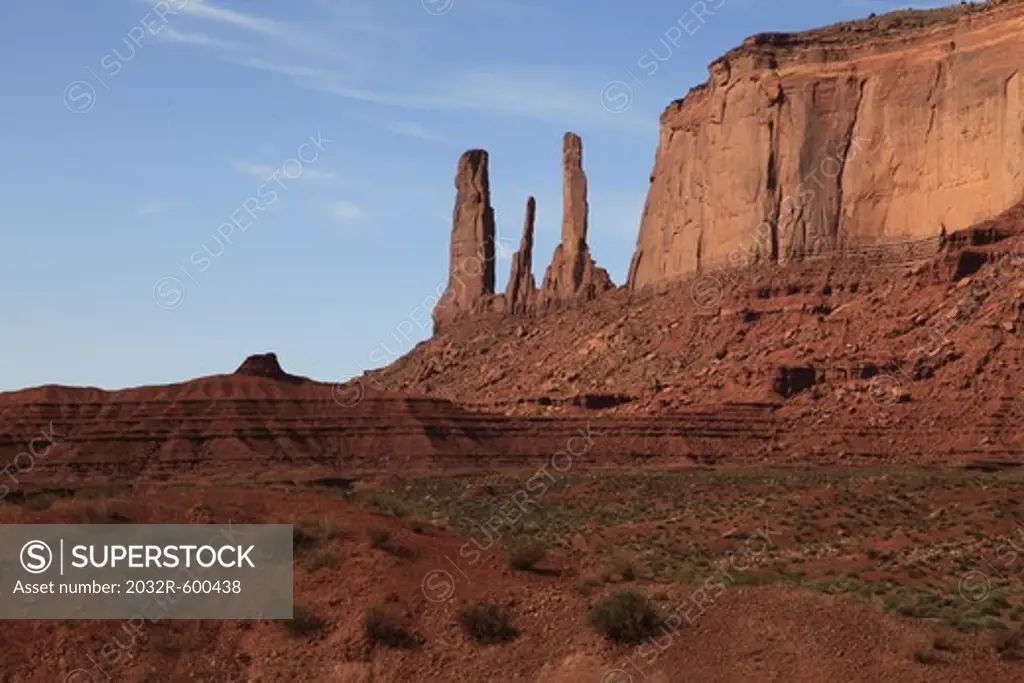 USA, Arizona, Monument Valley, Landscape with rock formations