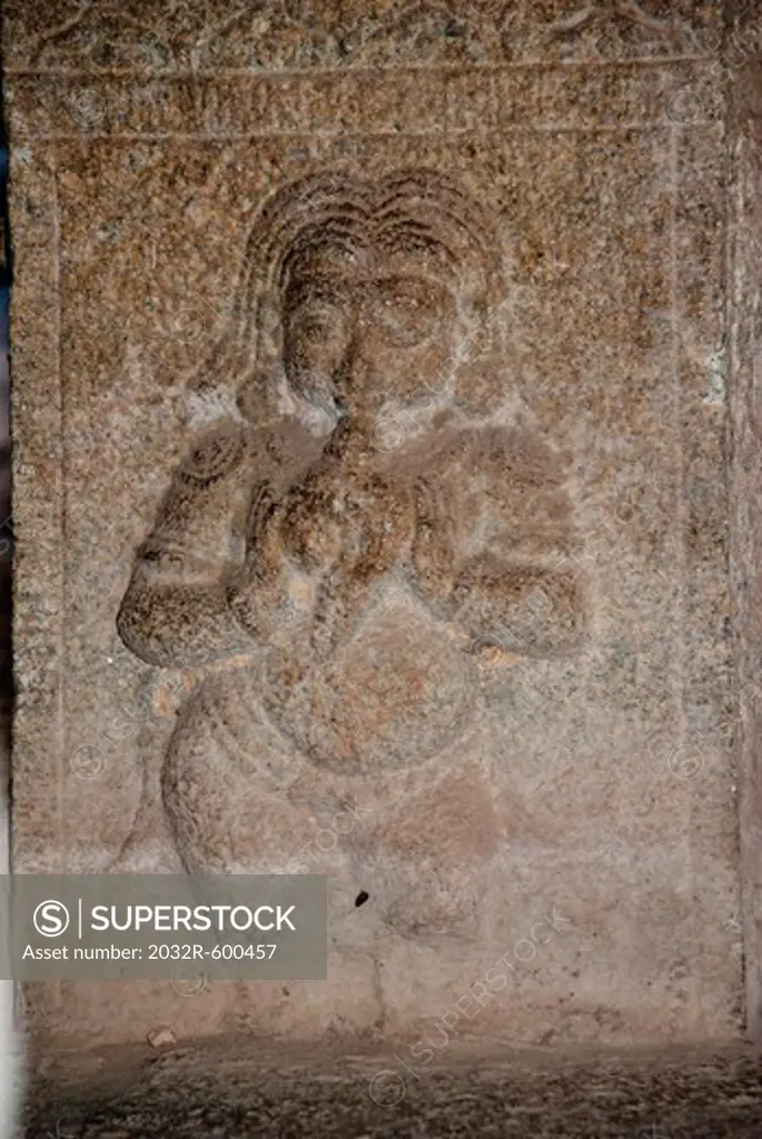 Sculpture at 14th century Prassana Virupaksha Temple