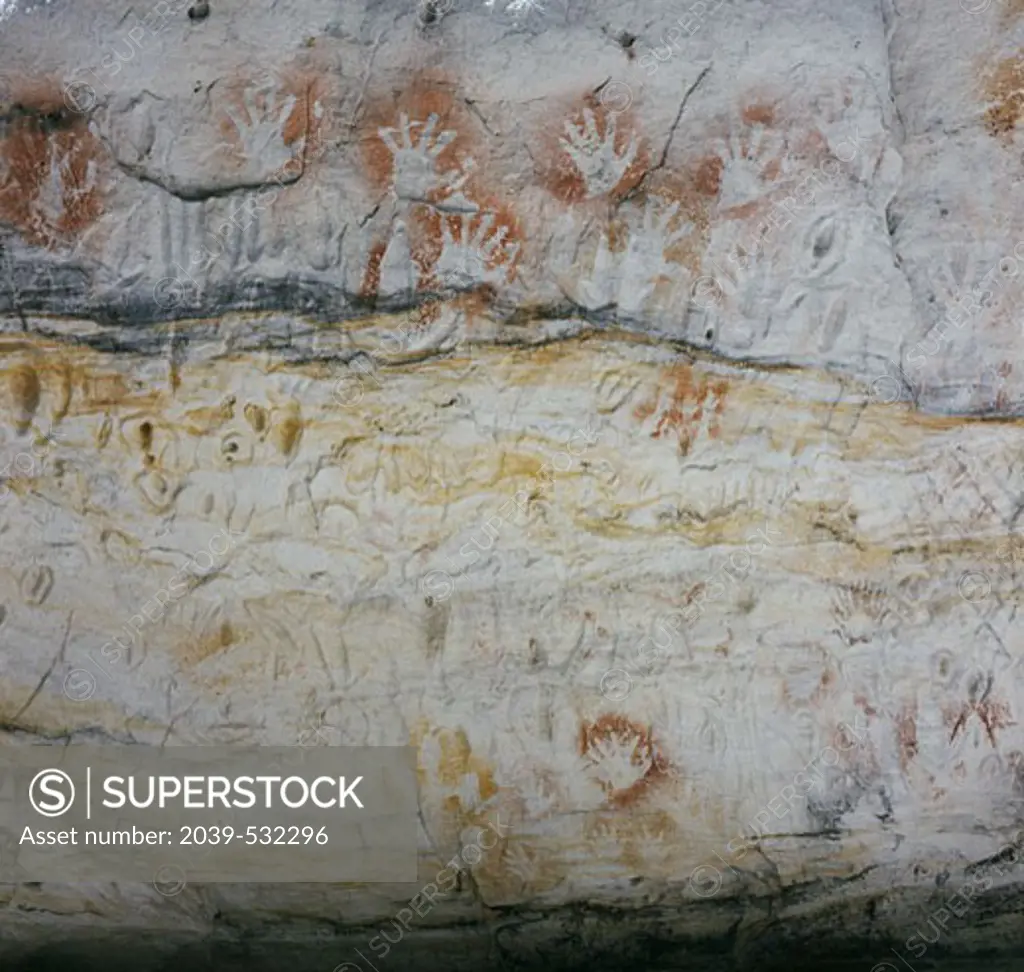 Aboriginal Stencil PaintingCarnarvon National Park, Queensland, AustraliaPrehistoric Art