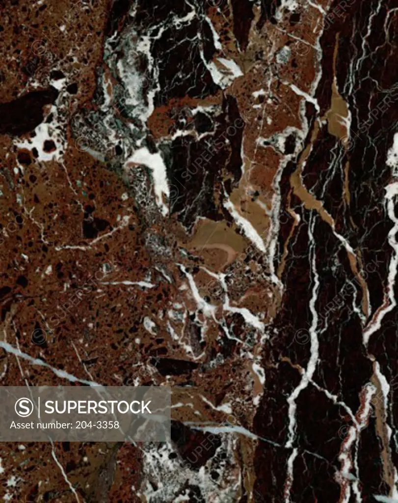 Close-up of Red Levanto marble