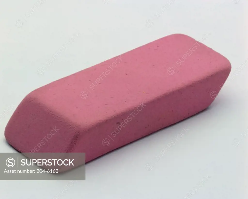 Close-up view of pink eraser