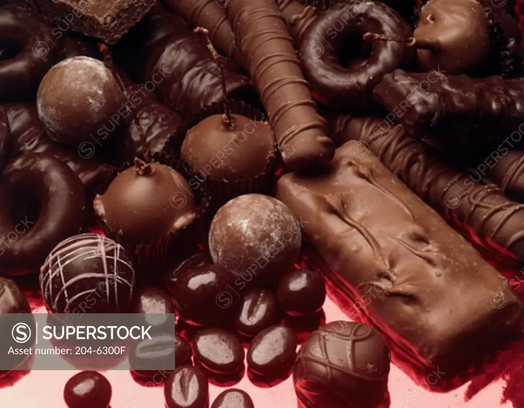 Close-up of assorted chocolates