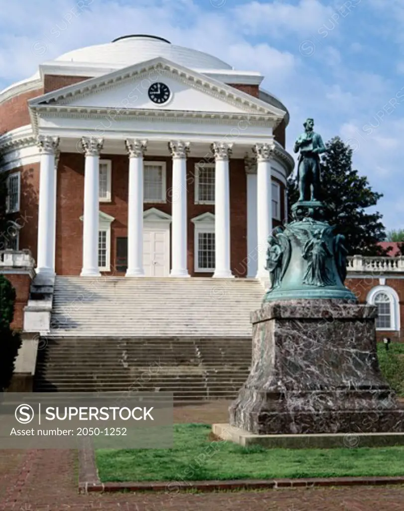 Facade of an education building, University of Virginia, Charlottesville, Virginia, USA