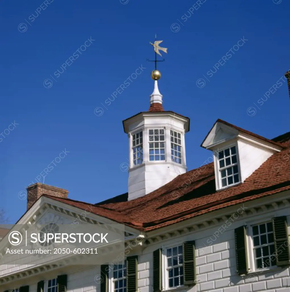 Low angle view of a house, Mount Vernon, Home of George Washington, Virginia, USA