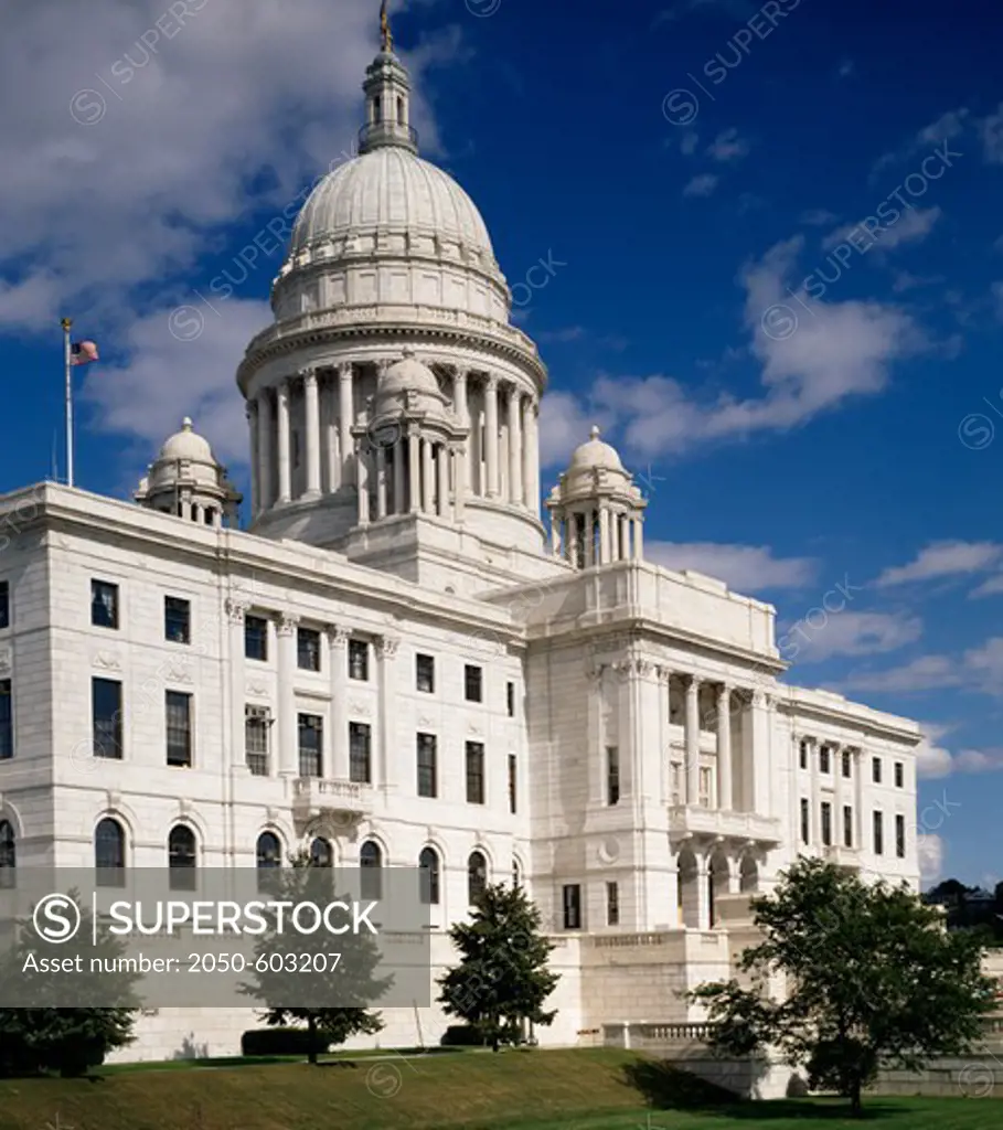 Low angle view of a government building, Rhode Island State Capitol, Providence, Rhode Island, USA