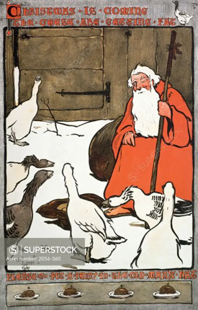 Christmas is Coming by Cecil Laldin, from the Sphere of Christmas, 1900