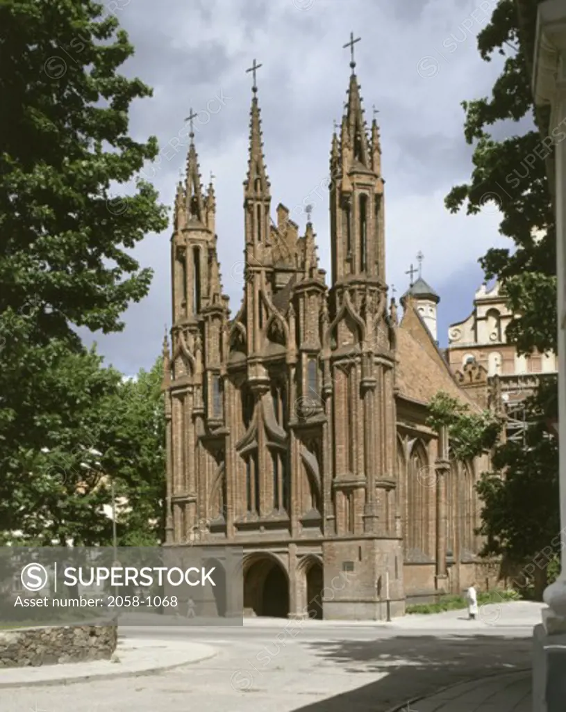 Facade of St. Anna's Church, Vilnius, Lithuania