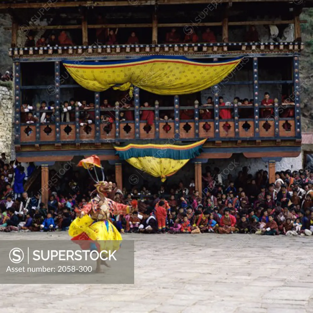 Horned Deer Mask Dance Paro-Festival Bhutan