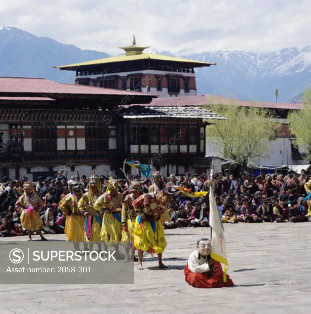 Dance of the Tsechu Paro-Festival Bhutan