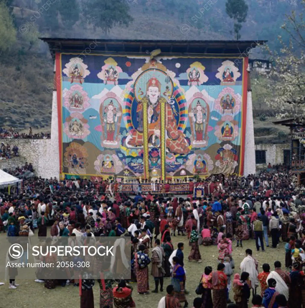 Thangka of Padmasambhava Paro-Festival Bhutan