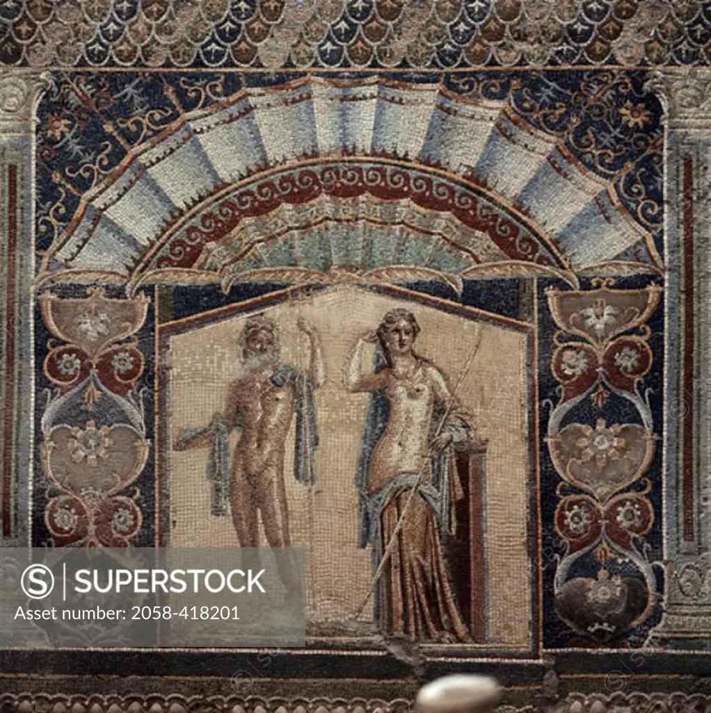 Neptune And Amphitrite  C. 79 AD Artist Unknown Mosaic