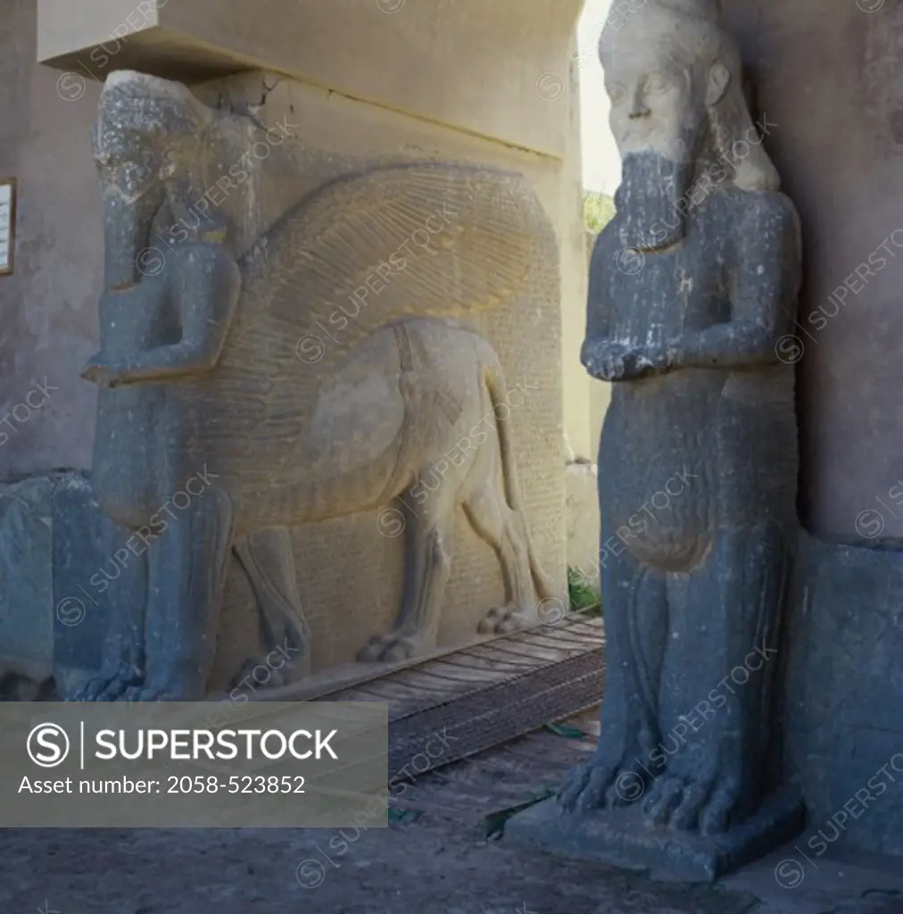Human-headed Lions Nimrud Iraq