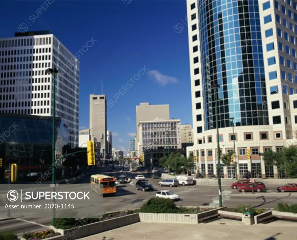 Traffic on the streets, Winnipeg, Manitoba, Canada