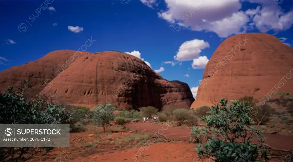 Panoramic view of hills, Olgas, Uluru-Kata Tjuta National Park, Australia
