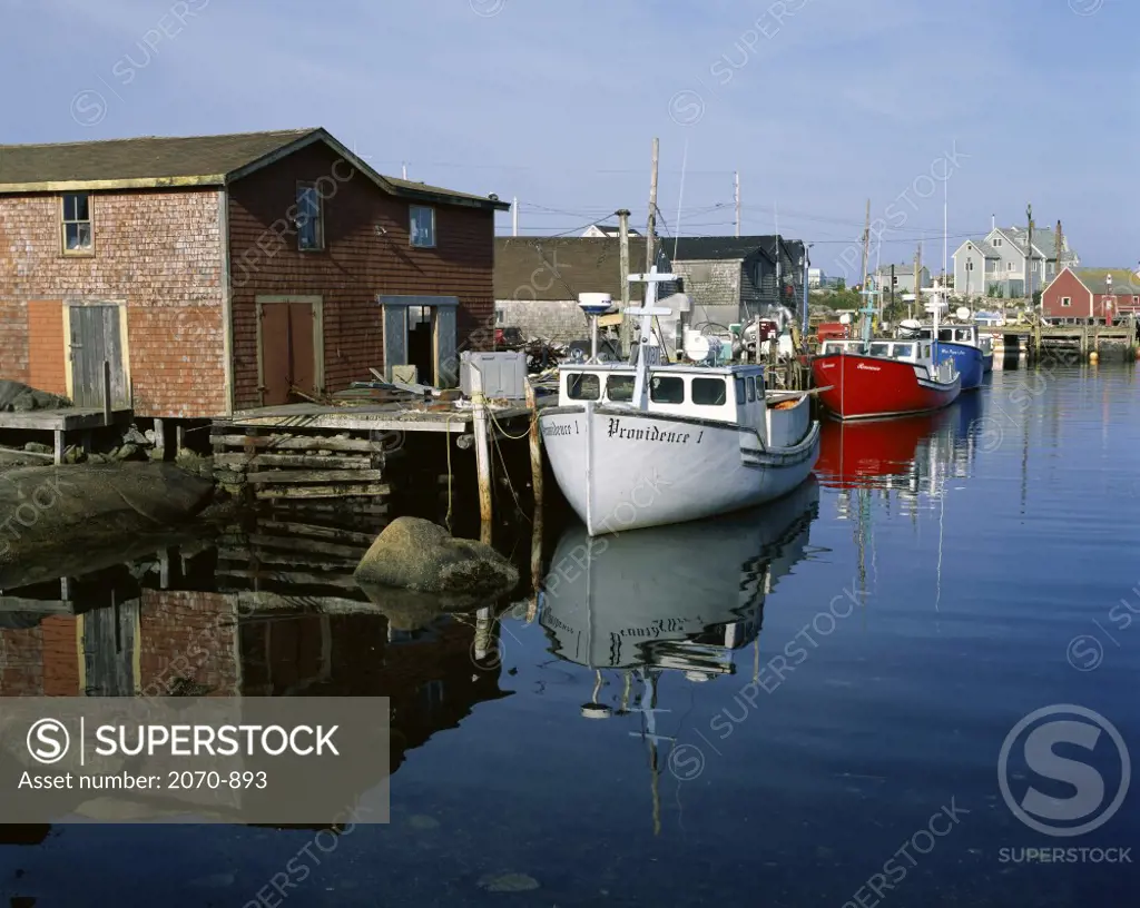 Boats docked at Peggy's Cove, Nova Scotia, Canada