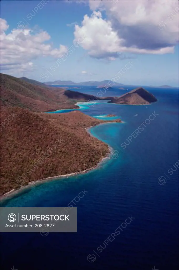 Aerial view of St. John, US Virgin Islands, USA
