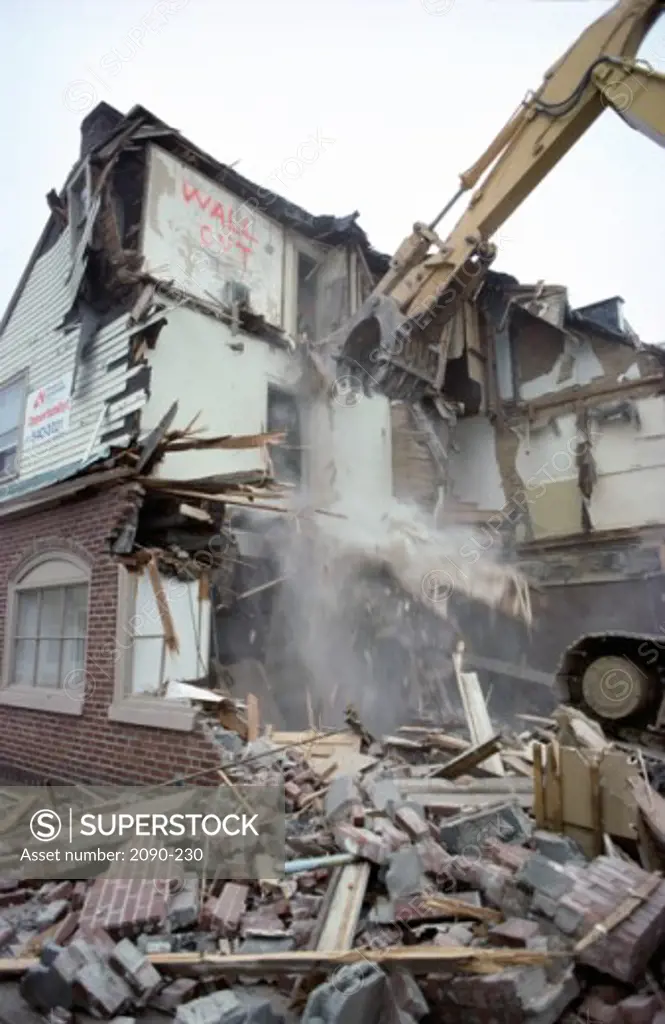 Morristown Mecadon's Building being DemolishedNew JerseyUSA