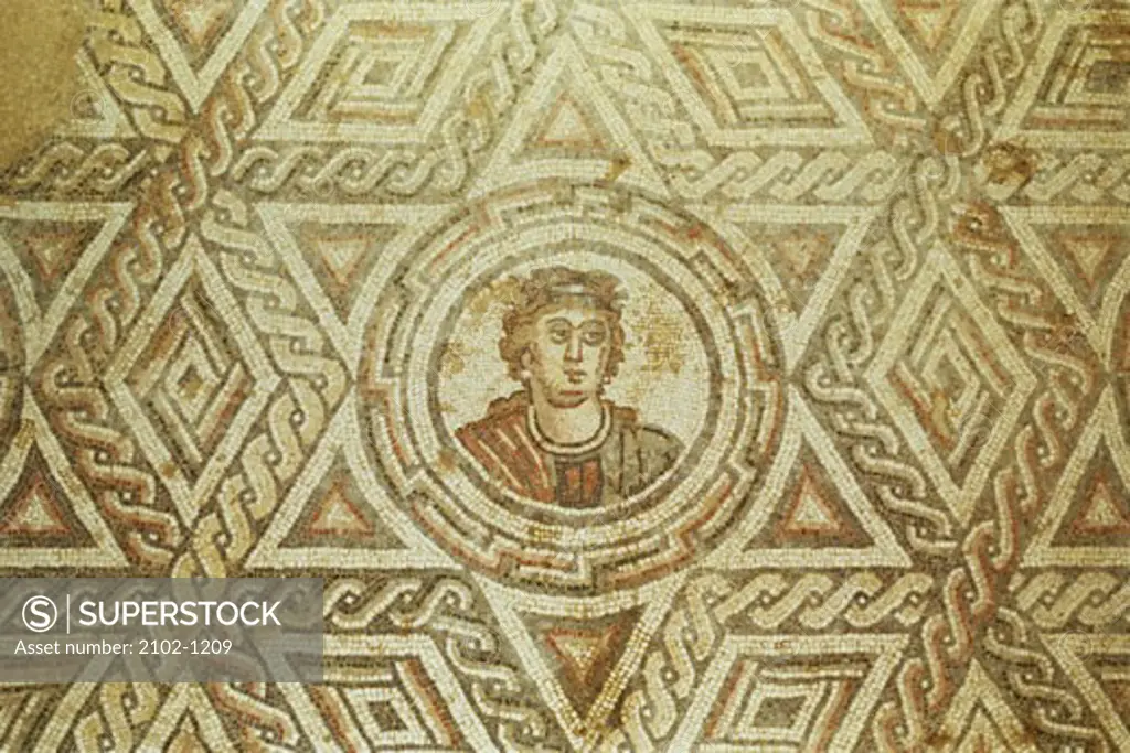 Figurative Depiction 2nd-4th C. A.D. Artist Unknown Mosaic Villa Romana del Casale, Piazza Armerina, Sicily, Italy
