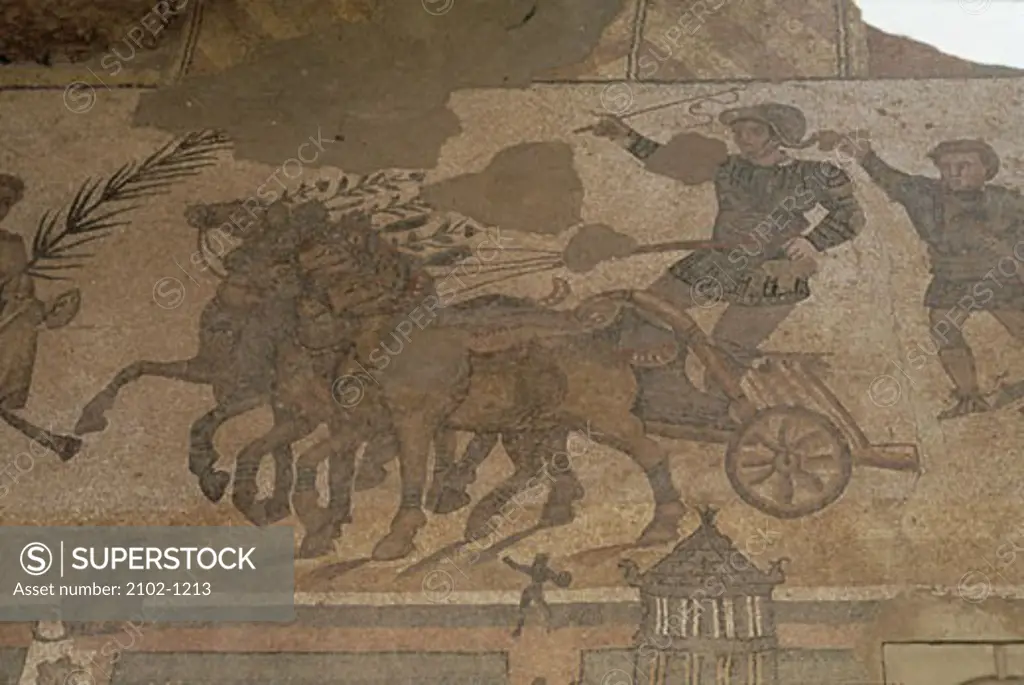 Chariot Race 2nd-4th C. A.D. Artist Unknown Mosaic Villa Romana del Casale, Piazza Armerina, Sicily