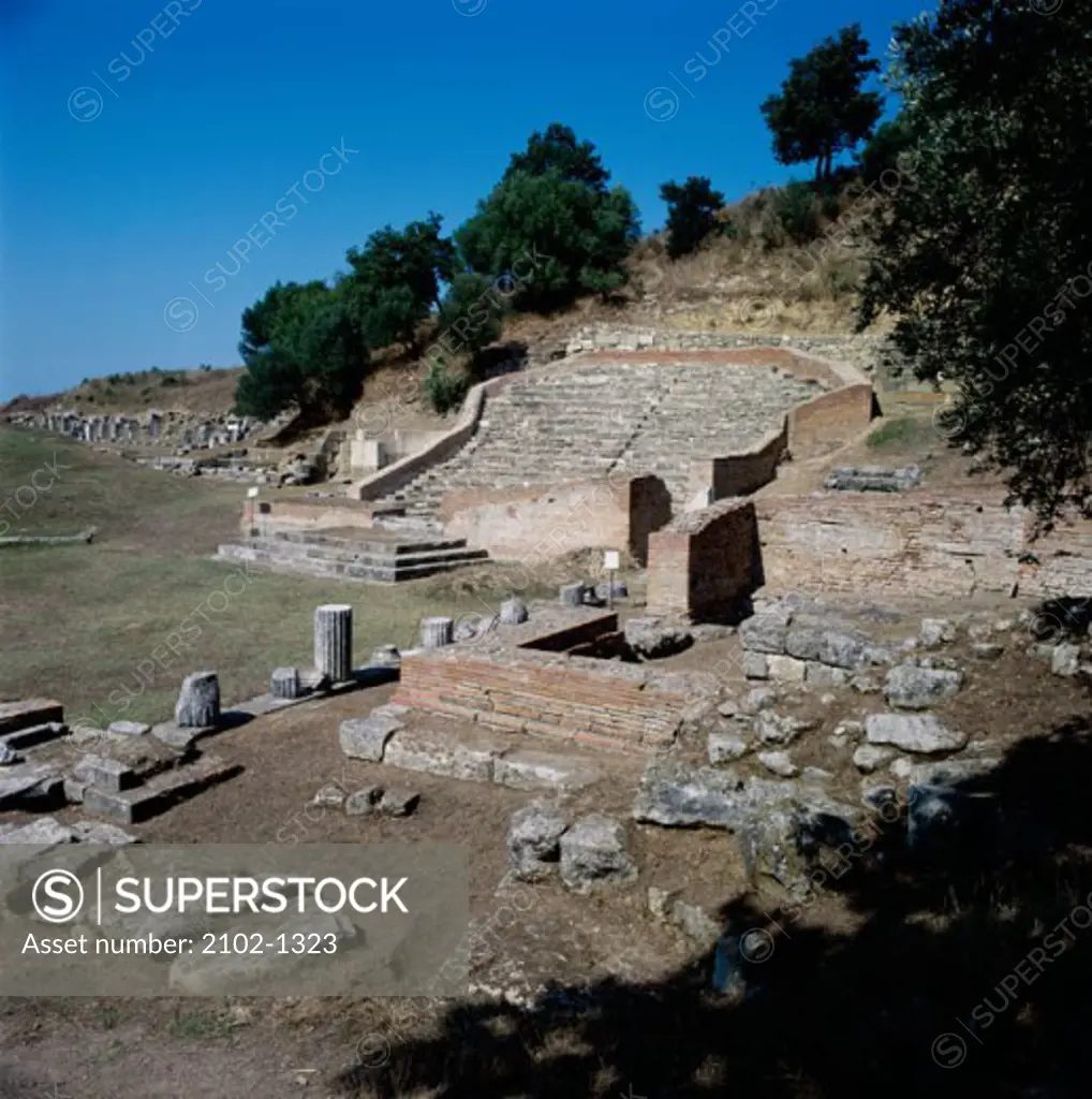 Ancient ruins of a Roman Theatre, Apollonia, Albania