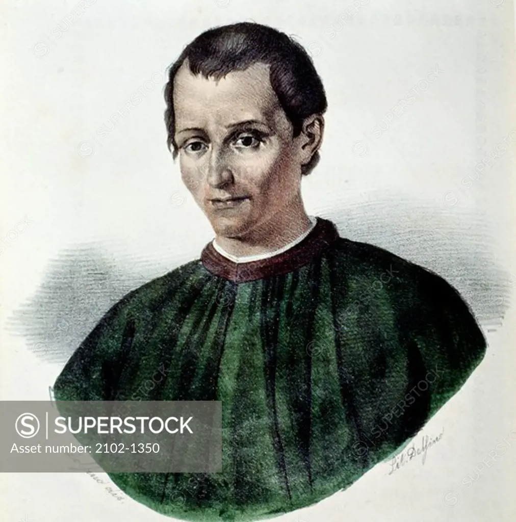 Portrait of Niccolo Machiavelli, Italy, Turin, Biblioteca Nazionale