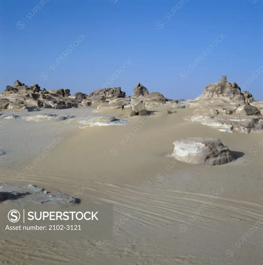 Rocks in a desert, Tenere Desert, Djado, Niger