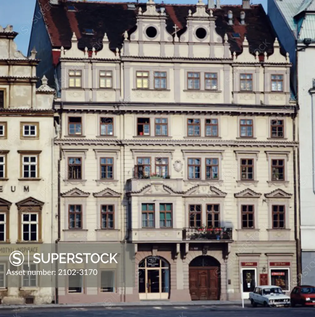 Facade of a building, Pilsen, Czech Republic