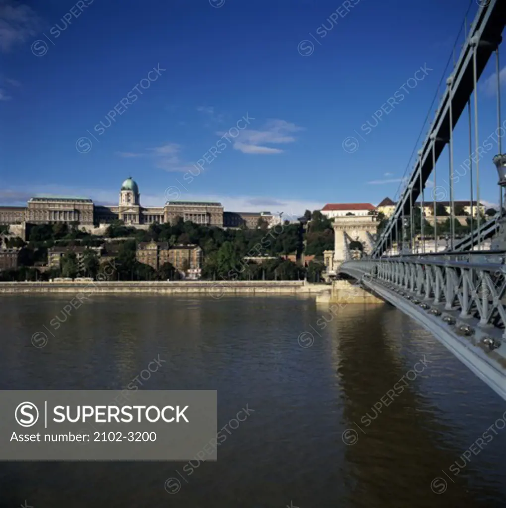 Bridge across a river, Danube River, Budapest, Hungary