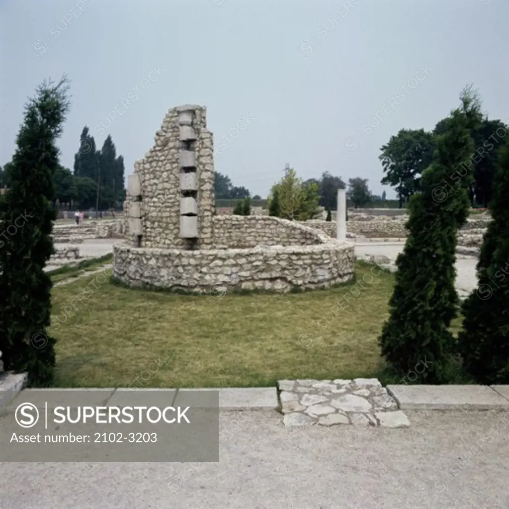 Old ruins of an ancient town, Aquincum, Budapest, Hungary