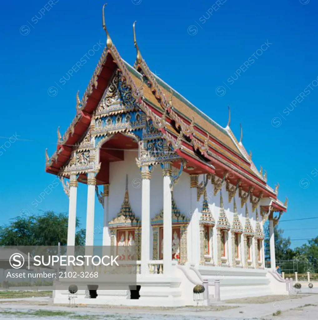 Facade of a temple, Bangkok, Thailand