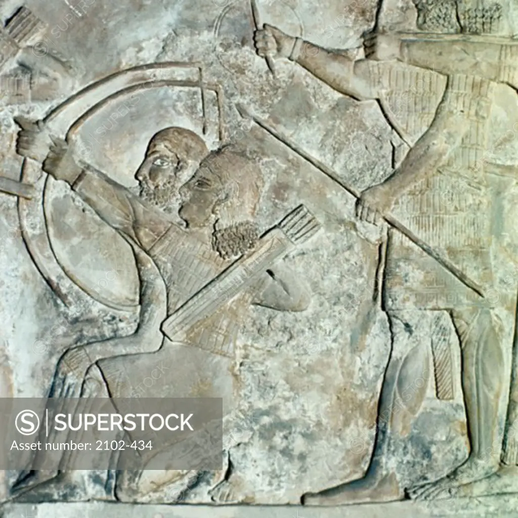 Assyrian Archers (Detail from Khorsabad) Near Eastern Art Museum of Baghdad, Baghdad, Iraq 