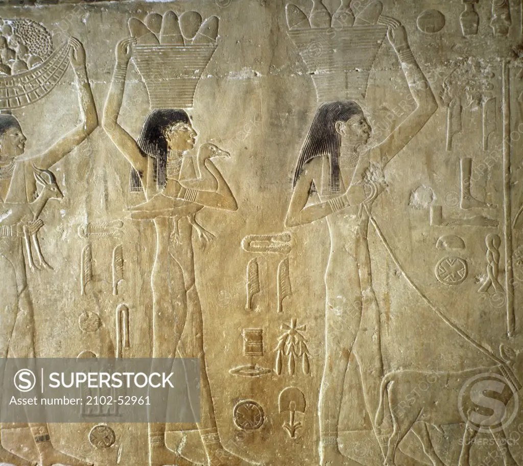 Bas-Relief from the Tomb of Tiy 1200-1085 B.C. Egyptian Art  Saqqara, Egypt