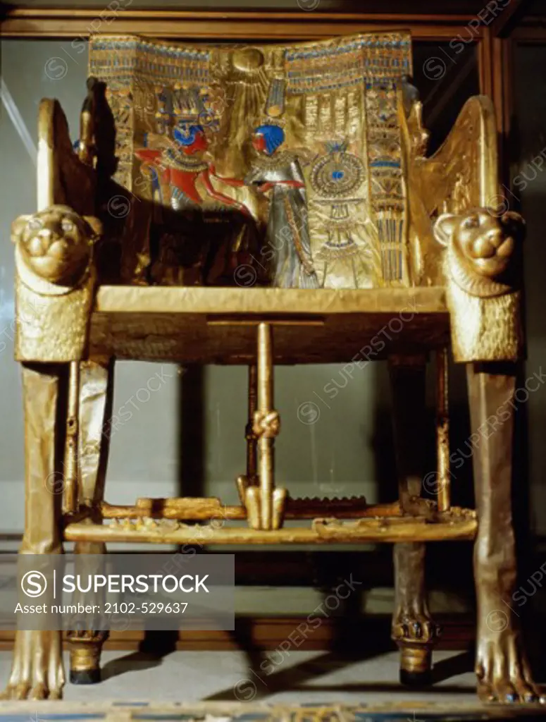 Tutankhamen: Throne Egyptian Art Egyptian National Museum, Cairo, Egypt 