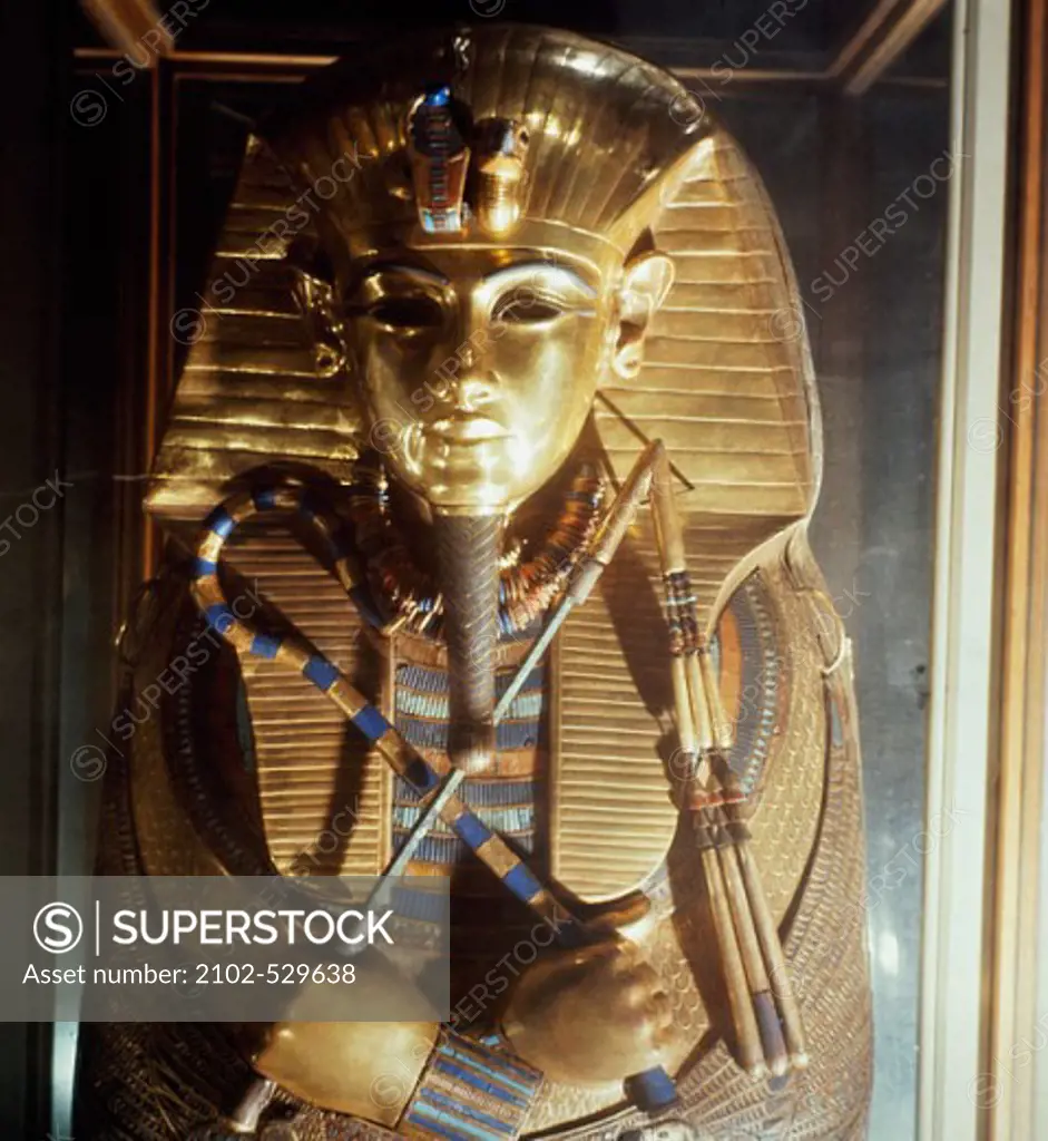 Tutankhamen: Third Coffin  C.1342 BC Egyptian Art(- ) Gold Egyptian Museum, Cairo, Egypt 