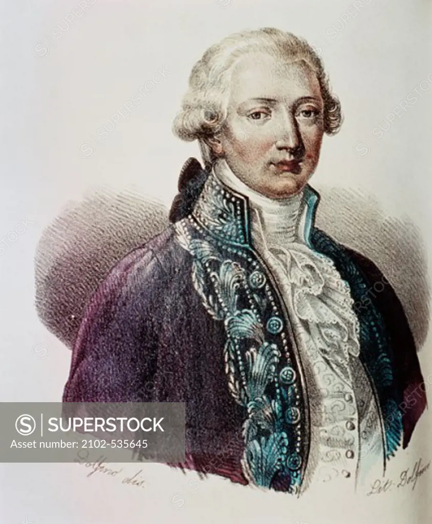 Carlo Buonaparte (Father of Napoleon) World History/France Lithograph 