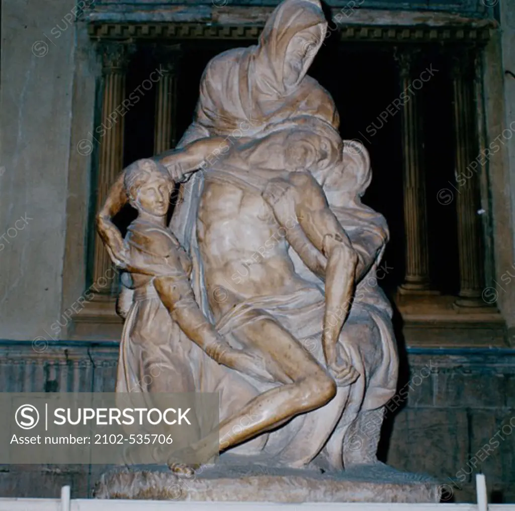 The Pieta Michelangelo Buonarroti (1475-1564 Florentine) Santa Maria Del Fiore, The Cathedral, Florence 