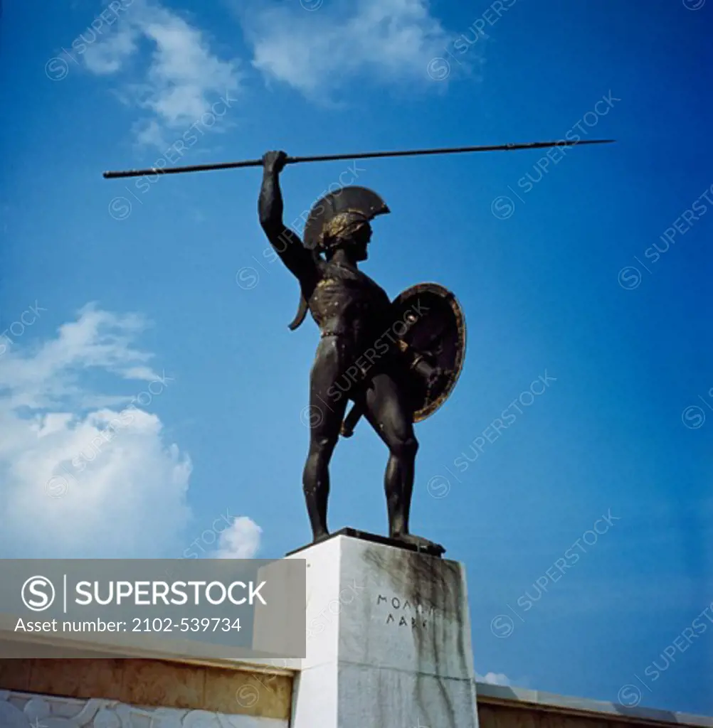 Leonidas Sculpture/Relief Thermopylae, Greece