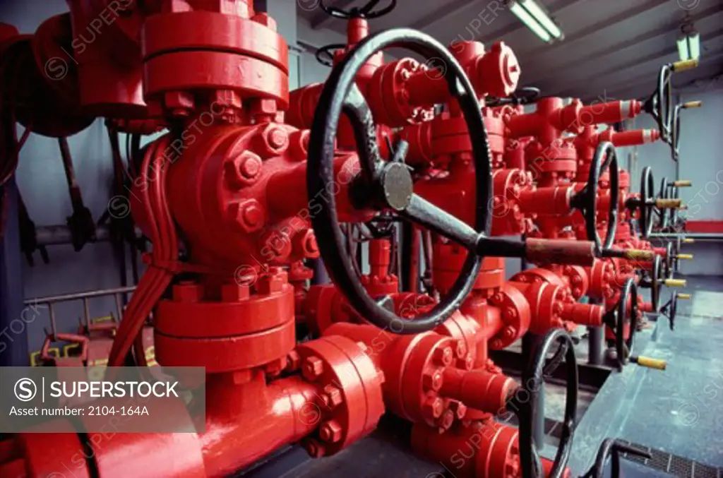 Close-up of Industrial Valves