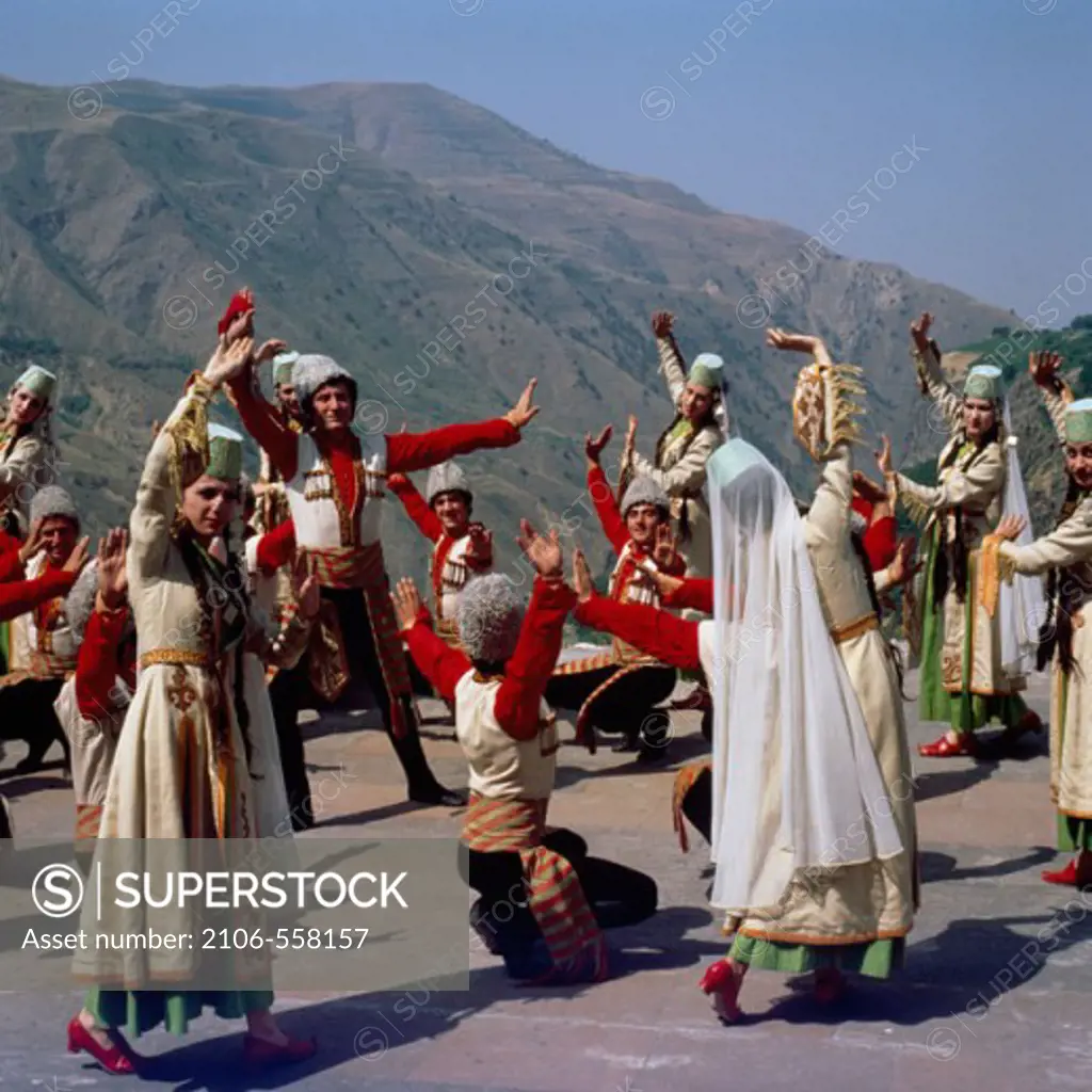 Folk Dancers in Traditional Costume Garni Armenia