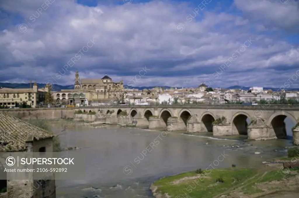 Roman Bridge Guadalquivir River Cordoba  Spain