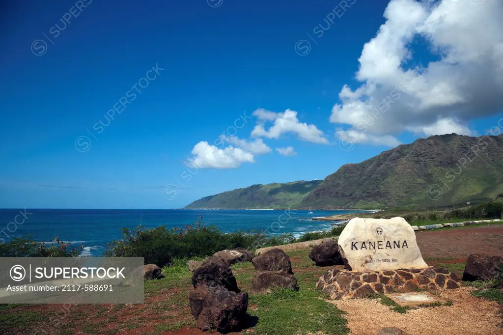 Hawaii, Oahu, Kaneana Beach and Park
