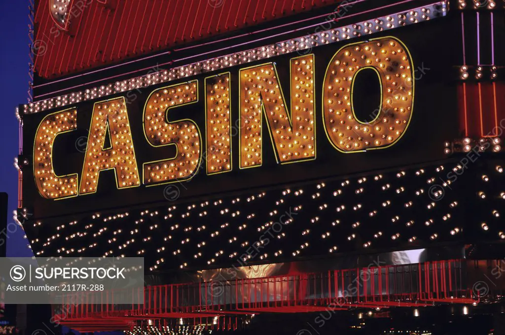 Casino signboard at Las Vegas, Nevada, USA
