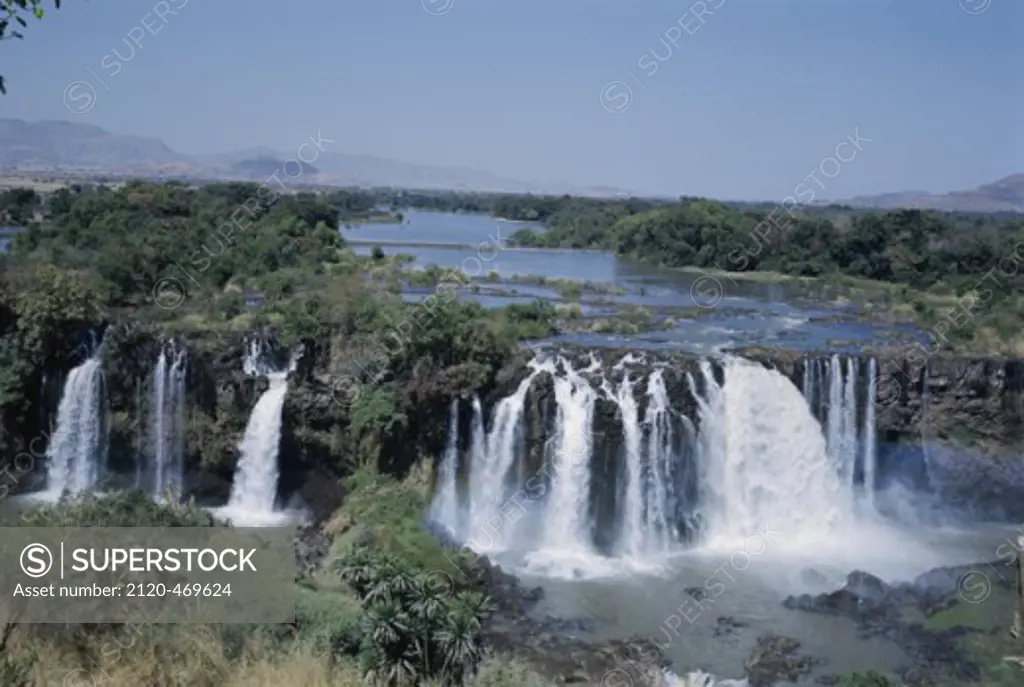 High angle view of a waterfall, Blue Nile Falls, Ethiopia