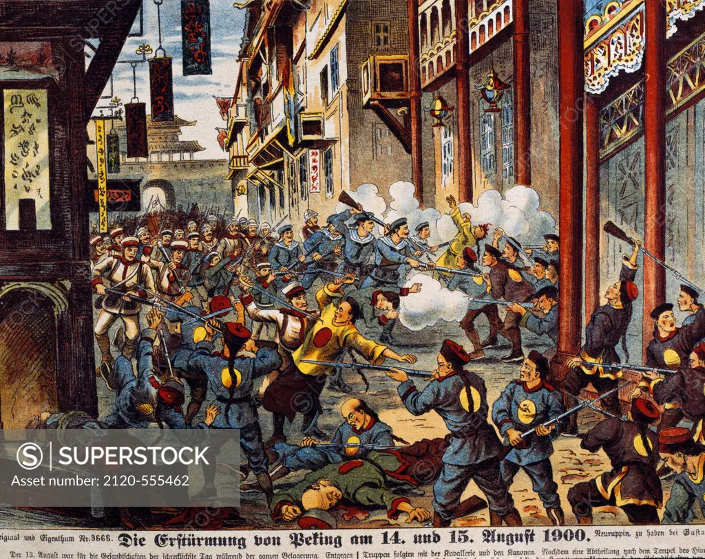 Boxer Rebellion: Battle in Peking, Aug.14-15, 1900 Artist Unknown